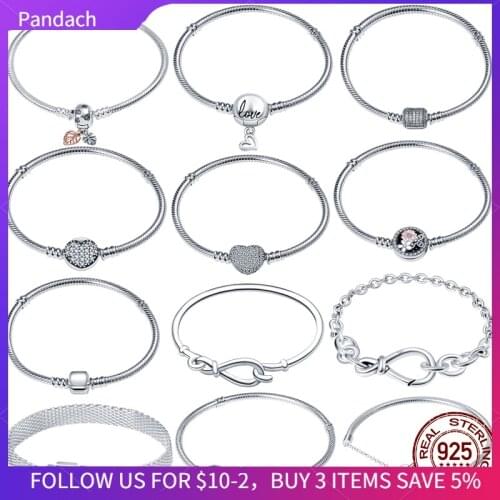 CodeMonkey Hot Sale Classic Series 100% 925 Sterling Silver Heart Bracelet Fit Original Beads Charms DIY Jewelry Gift For Women