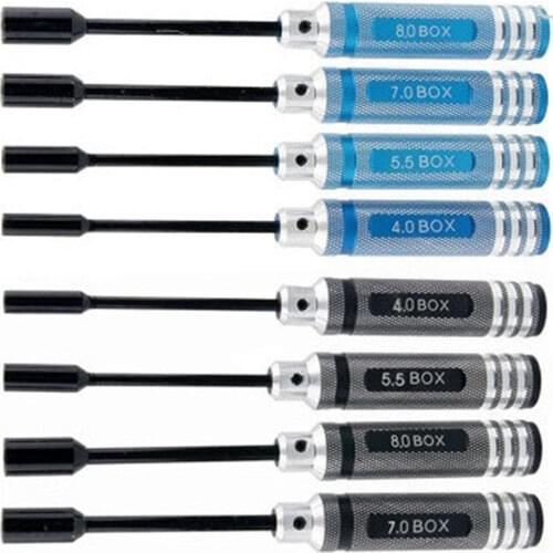 Metal Hex Screw Driver Screwdriver Repair Maintenance Tool Kit 4.0/5.5/7.0/8.0mm for RC Model Parts Accessory