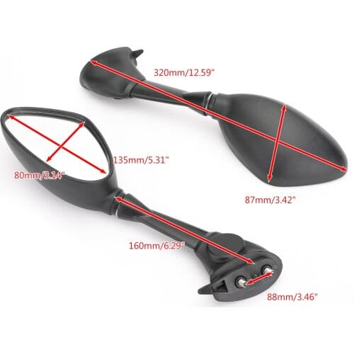 Artudatech Motorcycle Black Rearview Side Mirrors For BMW S1000RR 2010 2011 2012 2013 2014 2015 2016 2017 2018 HP4 2011-2015