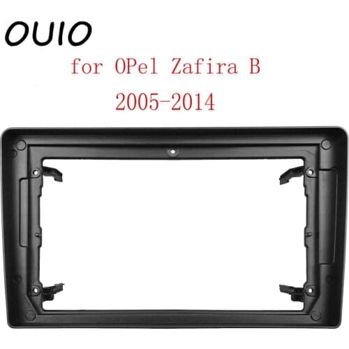 OUIO 9 inch car dashboard Double Din DVD frame decoration kit dashboard panel suitable for OPel Zafira B 2005-2014 frame