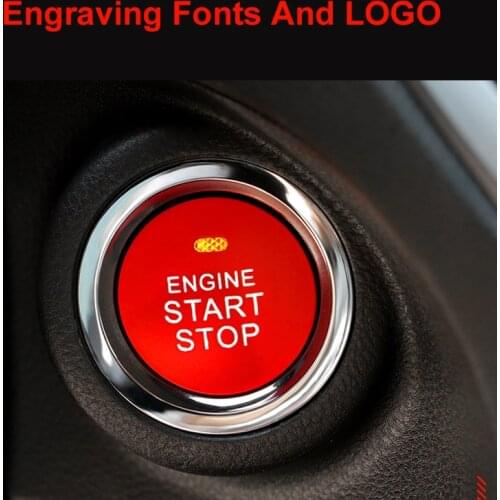 QHCP Engine Start Stop Button Cover Replace Light Leak Red Ignition Device Switch Stickers For Lexus NX RX ES Interior Accessory