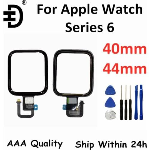 Original For Apple Watch Series 6 Touch Screen 44mm A2376 A2294 For Series 6 Front Glass Sensor Outer Panel 40mm A2375 A2293