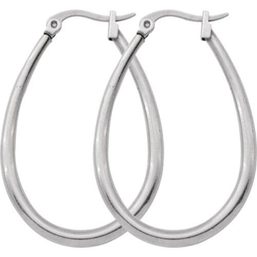 Classic Hoop Earrings 316L Stainless Steel Never Fade Basketball Wives Earrings Fashion Jewelry For Women Wholesale E680