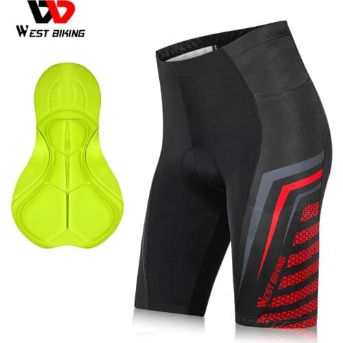 WEST BIKING ycling Shorts Summer Bicycle Shorts Anti-UV With Gel Padded Shockproof MTB Road Bike Mens Shorts Team Racing Pants