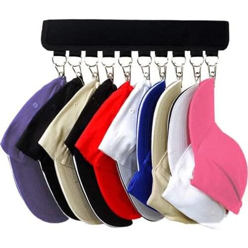 Coat Hanger Home Wall-Mounted Hook Rack Storage Rack with Ten Clamps for Towel Socks Clothing