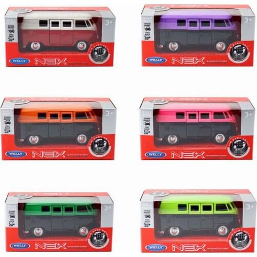High simulation 1:36 alloy pull back T1 bus model,2-door van toy,classic childrens educational toy,free shipping