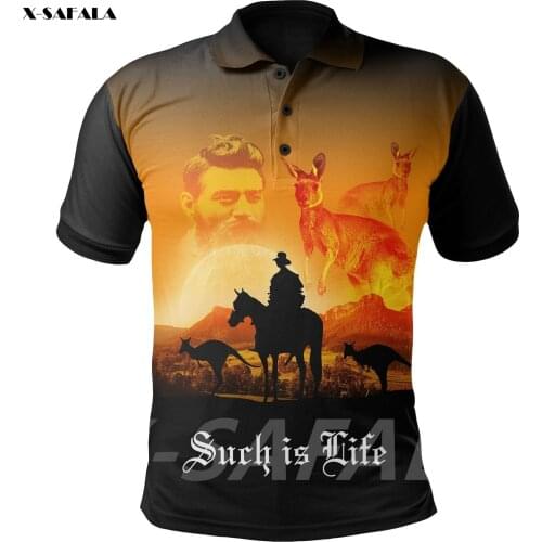 LEST WE FORGET KANGAROO Naidoc SUNSET Printed High Quality New Polyester Fiber Men Female Collar Polo Shirt Tee Tops Anti Shrink