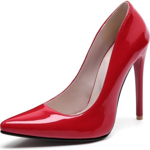 Big Size 11 12 13 14 15 16 17 ladies high heels women shoes woman pumps Pointed Package the heel Fine with Single shoes