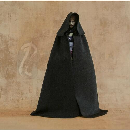 1/12 Scale Black 6 Inch Cloak Model for Soldier Accessories(Only Cloak )