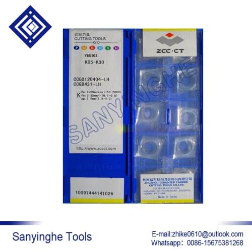 Free shipping high quality 10pcs/lots YBG102 CCGX120404-LH cnc carbide turning inserts