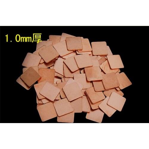 10pcs Notebook Graphics Card Thermal Conductivity Cooling Copper Sheet 20*20*1.0mm Cooler Heat sink 20x20x1.0mm Copper Heat Sink