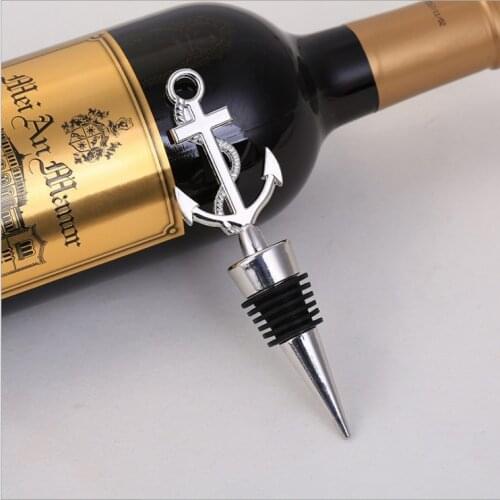 Anchor nautical themed wine bottle stopper Wedding Favor Gift Birthday Party Business meeting Souvenir Giveaways 10pcs