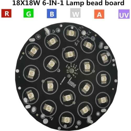 18W RGBWA+UV lamp beads, 18X18W PAR 6-in-1 LED Board Professional stage light led light source