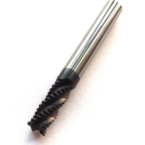 3pcs 6mm hrc55 D6*15*D6*50 4 Flutes Roughing end mill Spiral Bit Milling Tools CNC Endmills Router bits