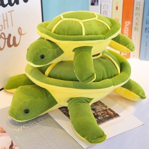 30cm Cute Soft Tortoise Toys Green Plush Sea Turtle Cushion Pillow Toys Kawaii Soft Animal Baby Doll Children Birthday Gifts