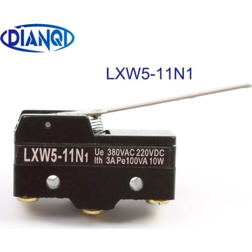 5x LXW5-11N1 Micro Inching Switch 3 Screw Terminal Panel Mount Roller Plunger Momentary Micro Travel Witches Button Limit Switch
