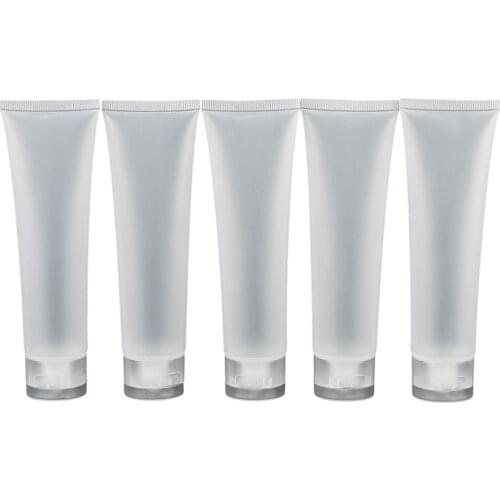 5 Pcs/lot Refillable Bottles 20ml/ 30ml/ 50ml/ 100ml Empty Clear Tube Cosmetic Cream Lotion Containers Makeup Tools