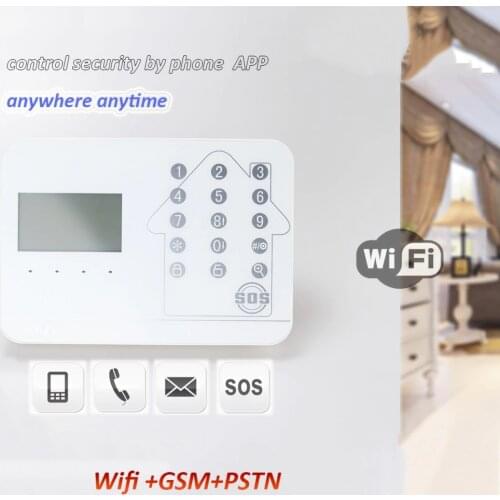 IOS Android APP GSM WIFI Burglar GSM Alarm System Wireless GSM Alarm System Support IP camera motion detector