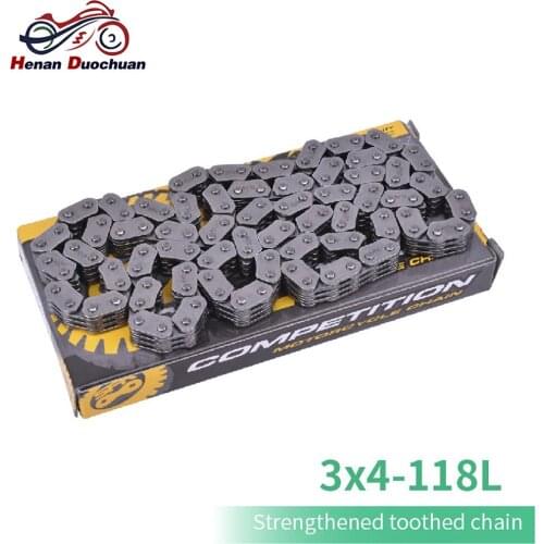 3x4 118Links Motorbike Timing Chain For Honda VT750D VT750S Shadow VT 750 FMX650 FX650 NX650 NTV650 NTV NX FX FMX 650