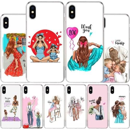 Super Mom Dad And Baby Phone Case For Apple Iphone 11 12 Mini Pro X XR XS Max 7 8 6 6S Plus 5 SE 7G 6G + Art Cover Coque Capa Sh