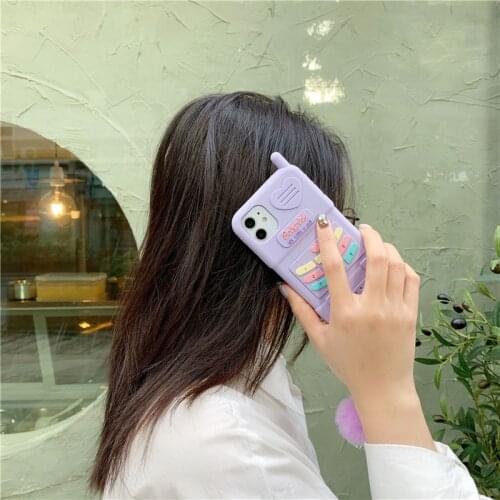 Pink Girly Mobile Pendant Plush Silicone TPU Case For Huawei Honor V10 V20 V30 Play 4T Mate 20 30 40 Pro Nova 6 7 8 SE Pro Cover