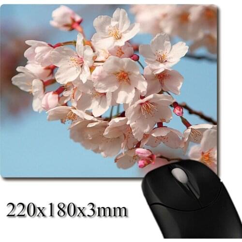 Blooming plum symbolizes tenacity unyielding printed Heavy weaving anti-slip rubber office mouse pad Coaster Party favor gifts