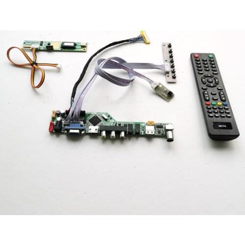 For B150PG03 V0 B150PG04 V1 T.V56 drive card board VGA USB AV keyboard+Remote+Inverter LVDS 1CCFL 30Pin LCD monitor DIY kit