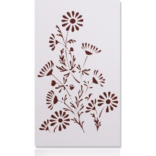 Facemile 23*12cm Dandelion Flower Leaves Stencil Template Mold Fondant Coffee Molds Cake Cookie Cupcake Decoration Baking Mould