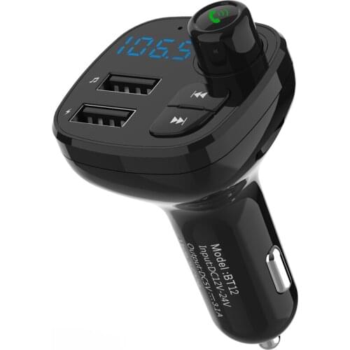 Bluetooth 5.0 FM Transmitter Car Kit Radio Modulator MP3 Music Player Wireless Hands-Free Audio Receiver Dual USB Fast Charger