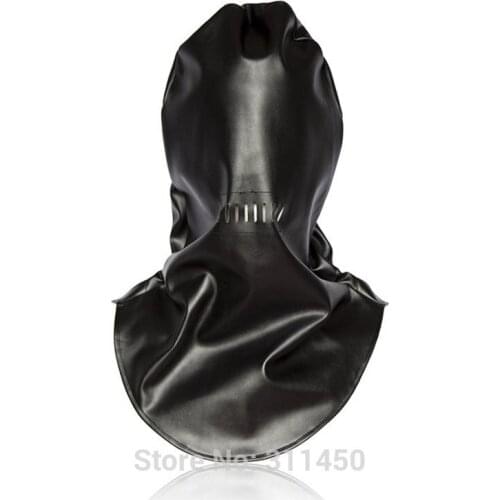 Faux Leather Guillotine Head Restraint Role Play Hood Executioners Cosplay Mask Kinky Fetish Halloween Costumes