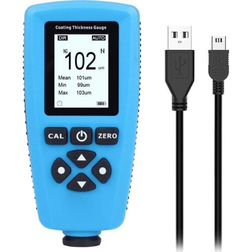 Paint Coating Thickness Tester, 2000um / 78.7mils, Auto F/N Probe, Painting Depth Meter Gauge for Car Automotive Laboratory