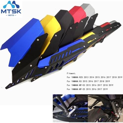 YZF R3 R25 MT03 MT25 CNC Rear Fender Mudguard and Chain Guard Cover Kit for YAMAHA YZF-R25 R3 2013-2019 MT-03 MT-25 2015-2019