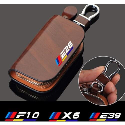 Leather Car Key Case For BMW 1 2 3 4 5 6 7 Series X1 X3 X4 X5 X6 F30 F34 F10 F07 F20 G30 F15 F16 Key Case Cover Remote Cover