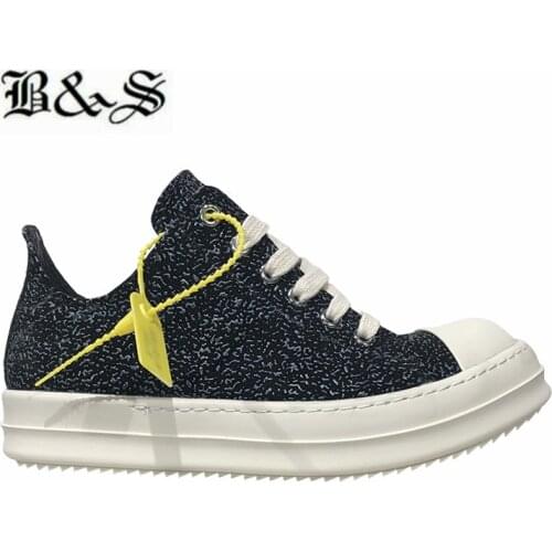 Black& Street Genuine leather frosted Epoxy leather Shoes 21ss new thick-soled dark street couple sneakers Trend casual Shoes