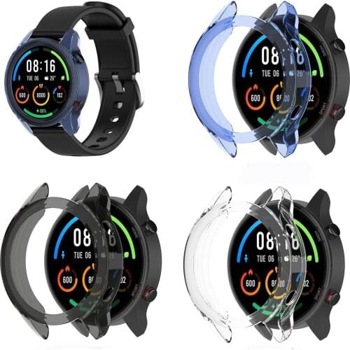 TPU Soft Full Edge Protector Smartwatch Case Shell Frame For Xiaomi Mi Watch Global Sport Smart Watch Protective Bumper Cover