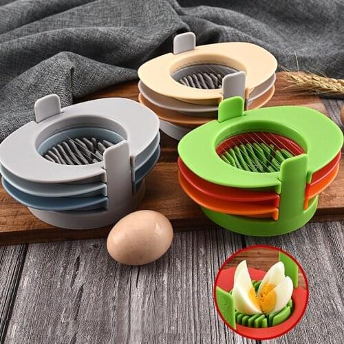 Stainless Steel Egg Cutter 2020 Three-in-one Multi-function Preserved Egg Divider Kitchen Egg Cutting Gadget Accessories