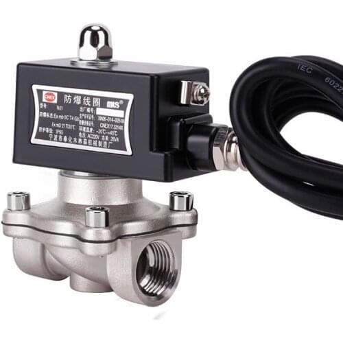 1/2" Normally Closed 304 Stainless Steel Explosion Solenoid Valve For Gas natural gas