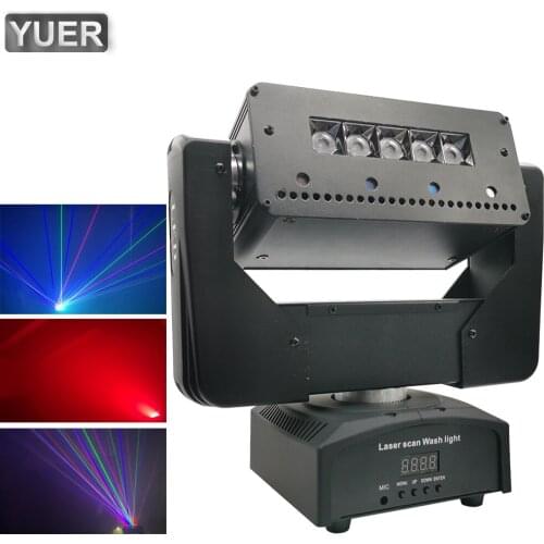 The New Dj Laser Disco LED Strobe Laser Scan Wash Moving Head Light Unlimited Rotate Good Effect For Party KTV Night Club Bar