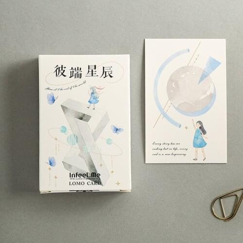 28 Sheets/Set Novelty Universe Star Series Lomo Postcard /Greeting Card/Wish Card/Christmas and New Year gifts