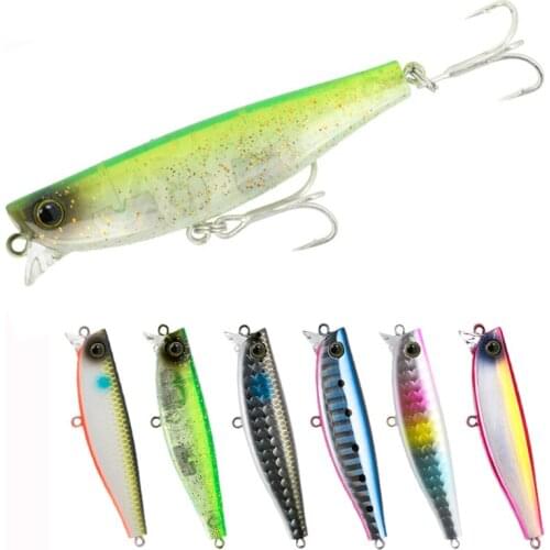 P-CE 60S Fishing Lures for Sea Bass 60mm 10g Sinking Pencil Jerkbait for Fishing Slalom Action Bait 9058