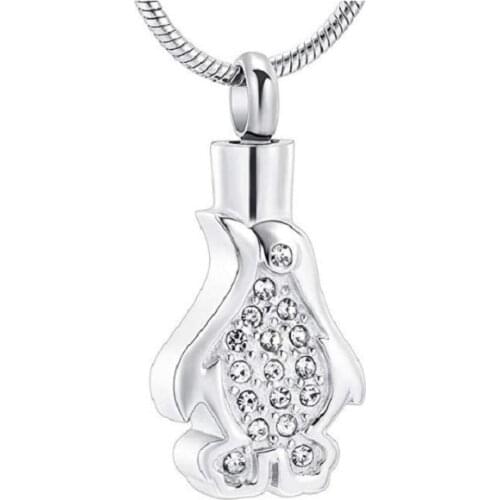 Penguin Urn Necklace for Ashes for Men Women Ashes Holder Keepsake Memorial Jewelry