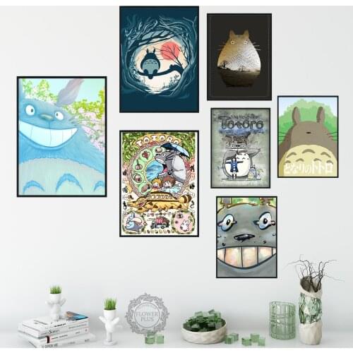 Posters and Prints My Neighbour Totoro Studio Ghibli Anime Classic Anime Poster Wall Art Picture Canvas Painting for Home Decor
