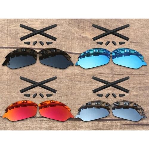 Vonxyz 20+ Color Choices Polarized Replacement Lenses & Nose Pads Ear Socks Rubber Kit for-Oakley Romeo 2 Frame