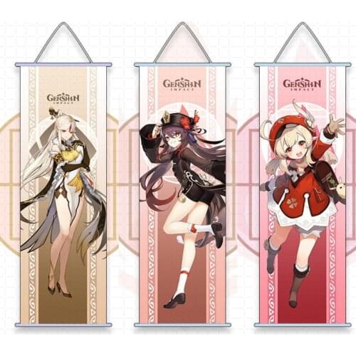 Genshin Impact Posters Ke Li and Hu Tao Canvas Painting Game Posters Wall Art Decoration Painting Home Decor Picture Room Decor