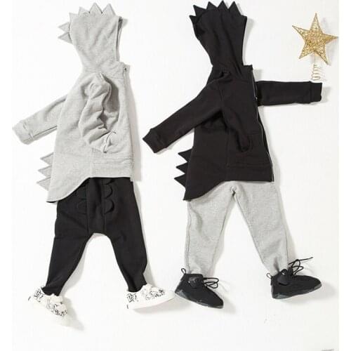 Baby Boys Girls Casual Coats Clothes Cute Dinosaur Clothing Hoodie Children Coat Kids Jackets Long Sleeve Outerwear