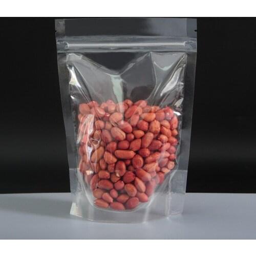 100Pcs/lot Transparent Ziplock Bag Dried Fruit Nut Tea Seal Bag Candy Snack Packaging Bag Clear For Party Gifts Craft Packing
