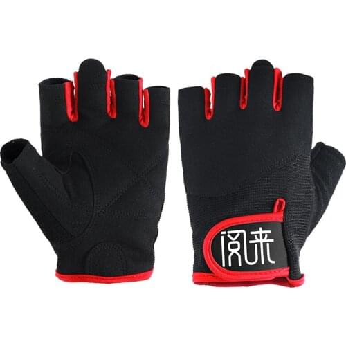 Multi Color Professional Gym Sports Gloves Adjustable Wrist Wraps Palm Protection Simple Style Glove