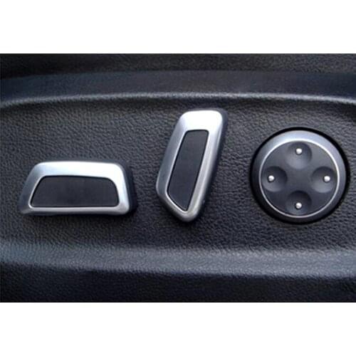 Car styling Seat Adjustable Switch Knob 6pcs Black Matte Chrome For AUDI Q5 A4L A6L C7 A7 vw Volkswagen Tiguan CC Passat B7