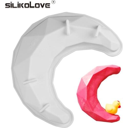 SILIKOLOVE 23CM Ramadan Moon Silicone Mold for Cake Decorating Tools Non-stick DIY Cake Moulds For Eid Mubarak Kitchen Baking