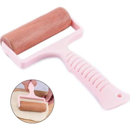 Kapmore 1pc Durable Portable Rolling Pin Wooden DIY Dough Roller Pastry Roller With Handle DIY Baking Tools For Home Kitchen